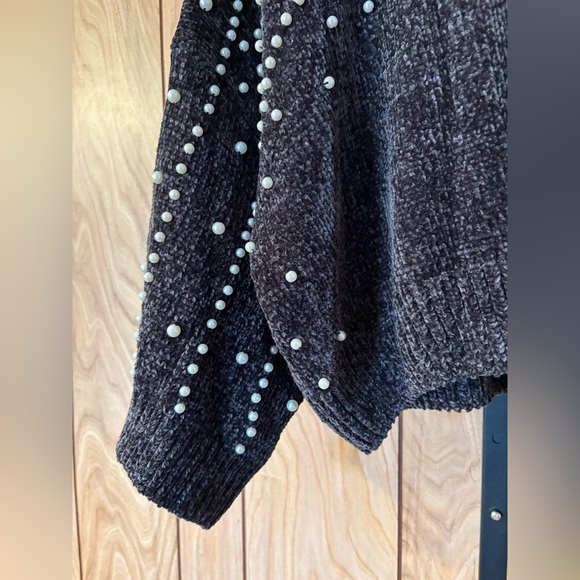 POL Pearl Embellished Chenille Sweater - Picture 3 of 10